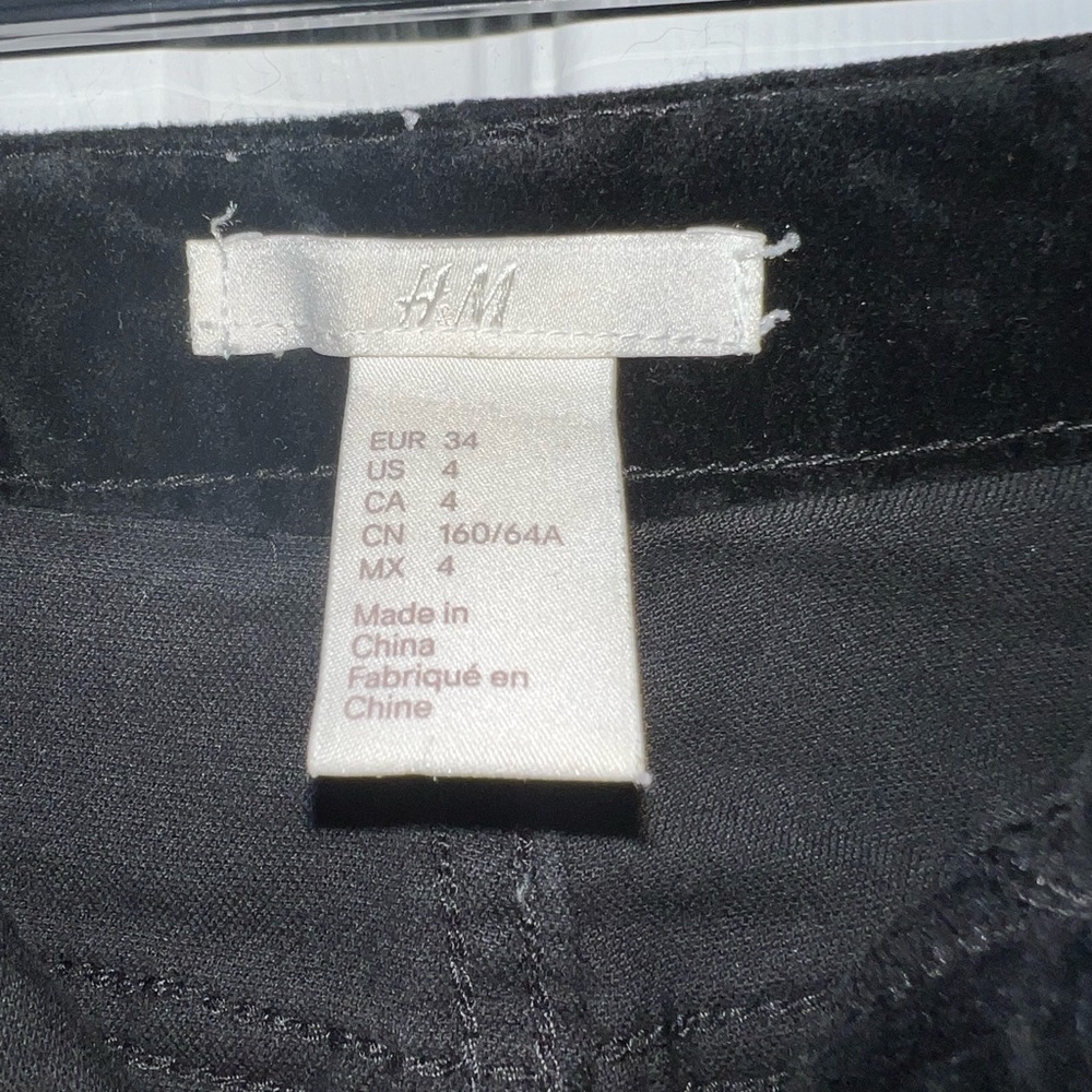 H&M Black Velvet “Denim” Skirt